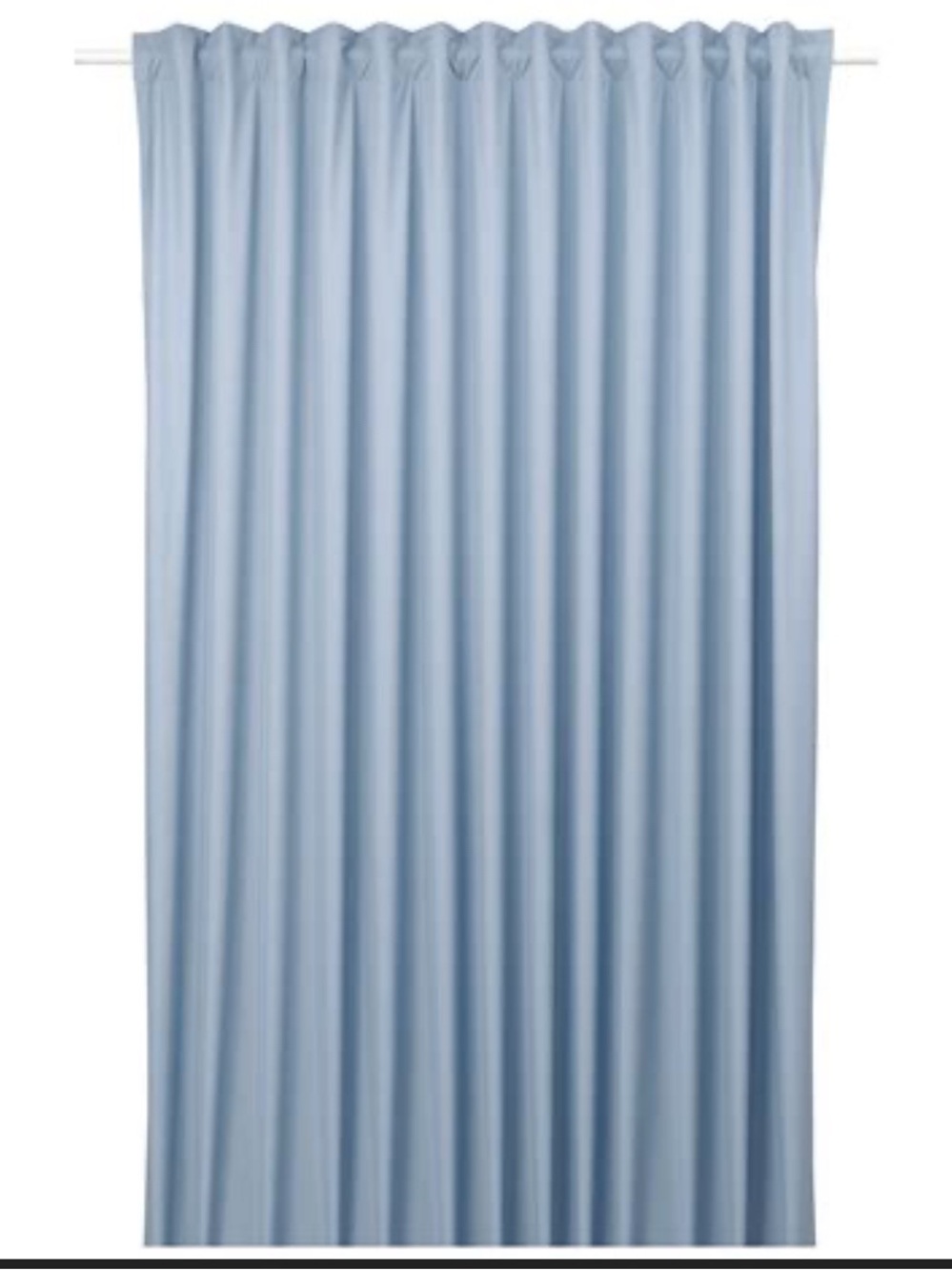 IKEA BENGTA room darkening curtains in blue